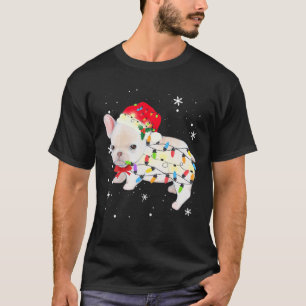 Franska julklapparna Bull Dog Light Julafton Mamma T Shirt