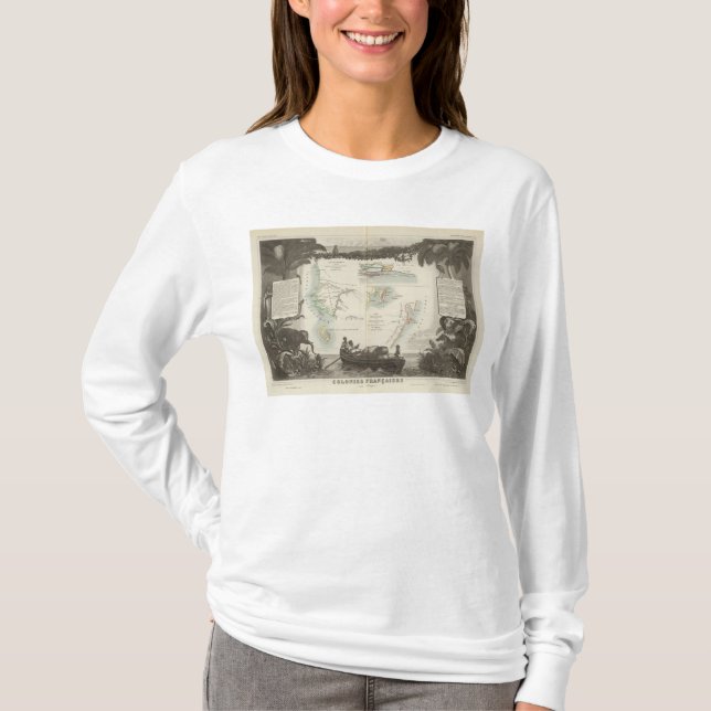 Franska kolonier i afrika t-shirt (Framsida)