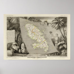 Franska kolonier Martinique Poster