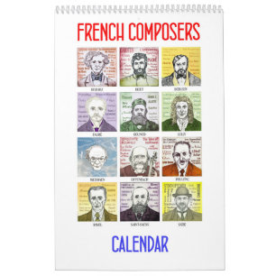 Franska kompositörer - väggkalender kalender