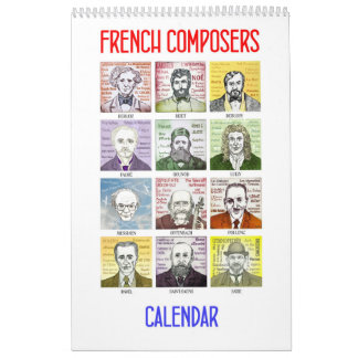 Franska kompositörer - väggkalender kalender