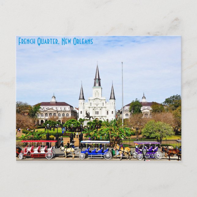Franska kvarteret, New Orleans Vykort (Framsida)