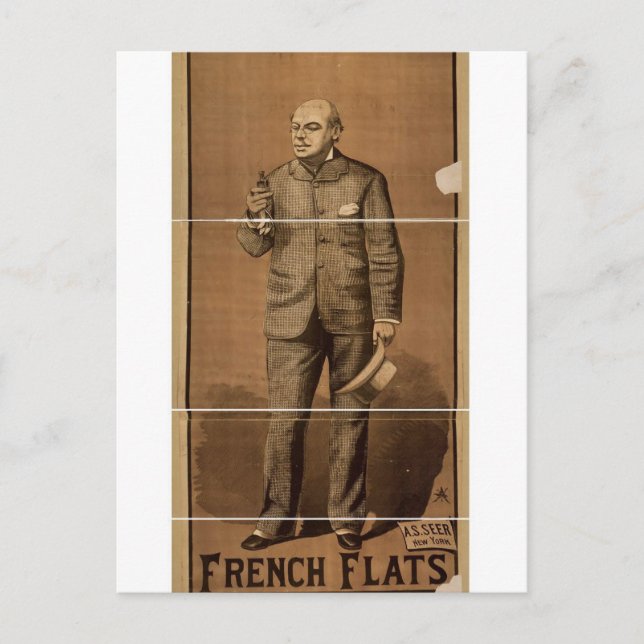 Franska lägenheter Vintage-teater Vykort (Framsida)