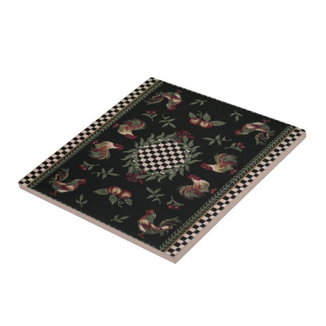 Franska landtuppar svärtar keramiskt belägger med kakelplatta (Sidan)