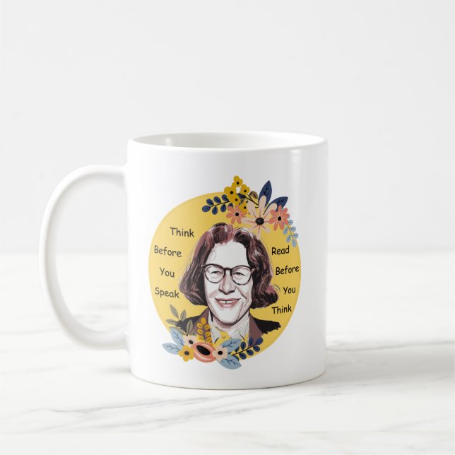Franska Lebowitz-citat Kaffemugg (Vänster)