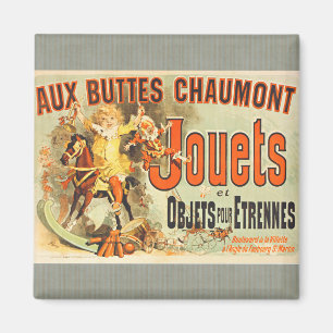 Franska Leksaks Joets Vänner Vintage Affisch Magnet