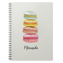 Franska Macarons Akvarell Handmålad