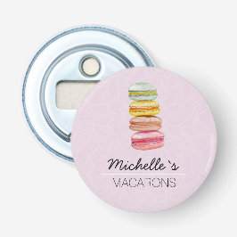 Franska Macarons Akvarell Handmålad Flasköppnare