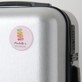 Franska Macarons Akvarell Handmålad Magnet
