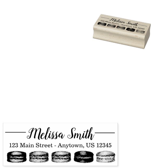 Franska Macarons Bröllopsdusch Eftermiddags Te Par Stämpel (Stämplad)