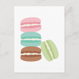 Franska Macarons Vykort