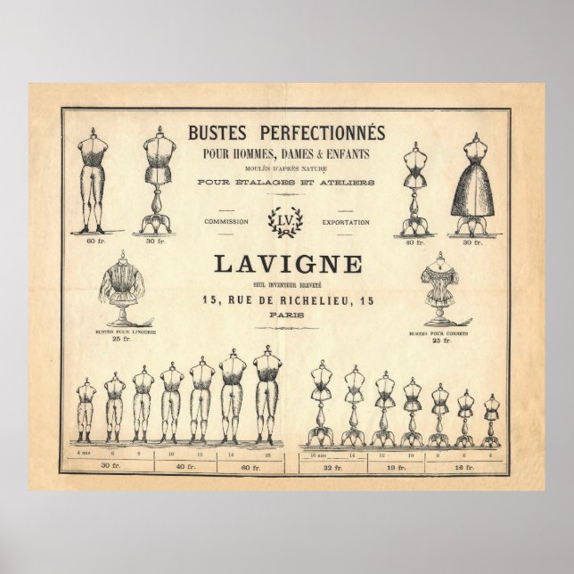 Franska Mannekänger Poster (Framsidan)