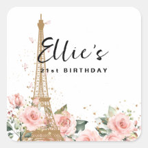 Franska Paris tema fest Eiffeltornet klistermärken