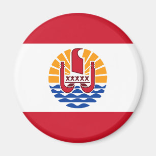 Franska Polynesia flagga, Drapeau Polynésie Magnet