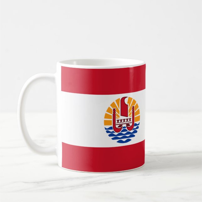 Franska Polynesia flagga Kaffemugg (Vänster)