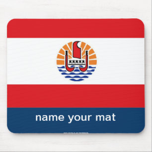Franska Polynesia flaggamousepad Musmatta