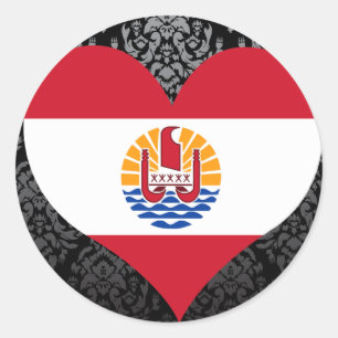 Franska Polynesia för köp flagga Runt Klistermärke