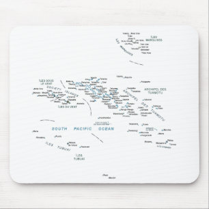 Franska Polynesia karta Mousepad Musmatta