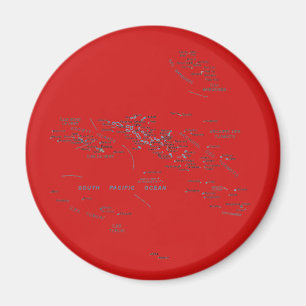 Franska Polynesia kartamagnet Magnet