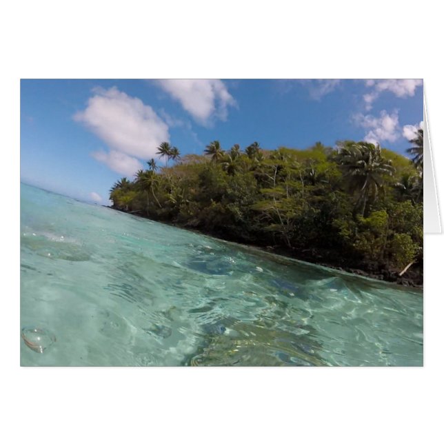 Franska Polynesia snorkel Hälsningskort (Framsidan Horizontal)