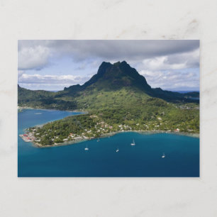 Franska Polynesien, Bora Bora. Flygbild av Vykort