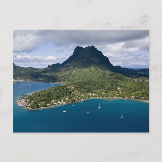 Franska Polynesien, Bora Bora. Flygbild av Vykort (Framsida)