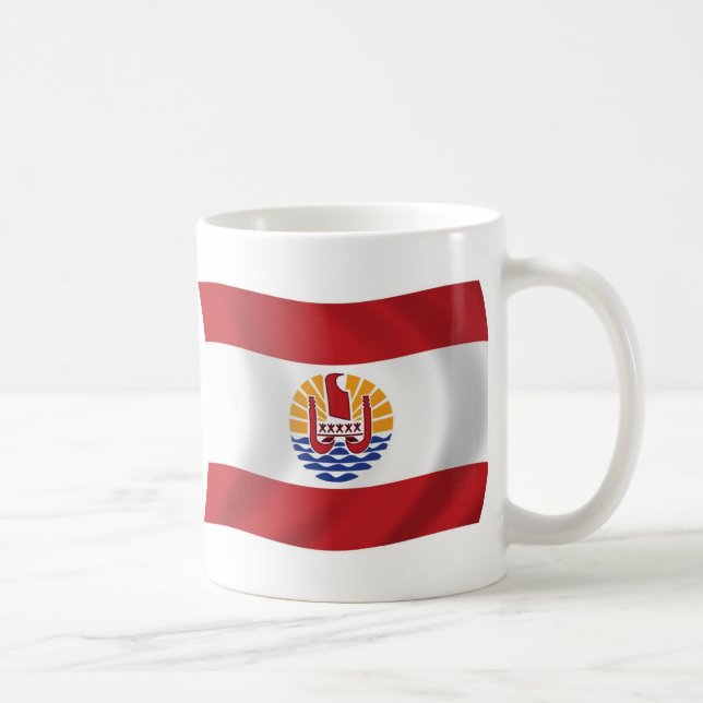 Franska Polynesien Flagga Mugg (Höger)