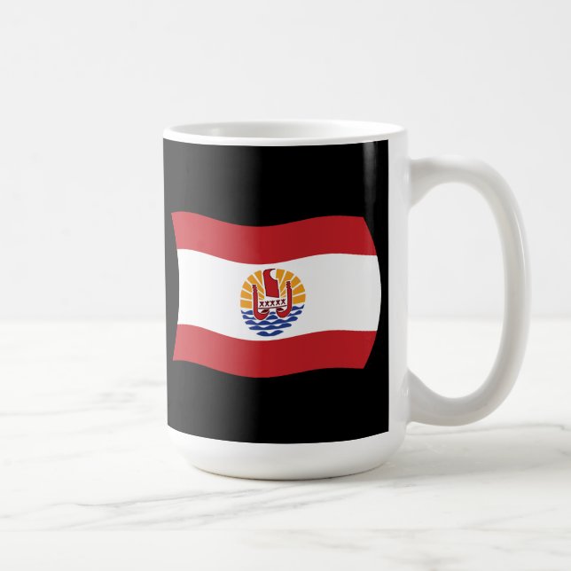 Franska Polynesien Flagga Mugg (Höger)
