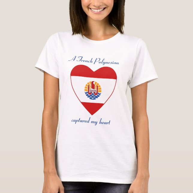 Franska Polynesien Flagga Söt T-Shirt (Framsida)