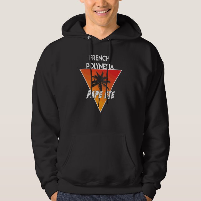 Franska Polynesien Med Soliga Färger Hoodie (Framsida)