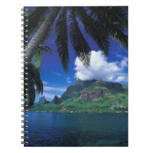 Franska Polynesien, Moorea. Cooks Bay. Grön Anteckningsbok