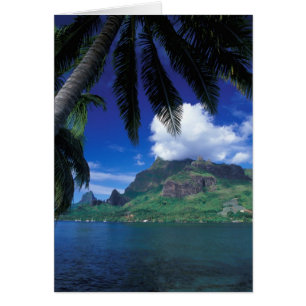 Franska Polynesien, Moorea. Cooks Bay. Grön Hälsningskort