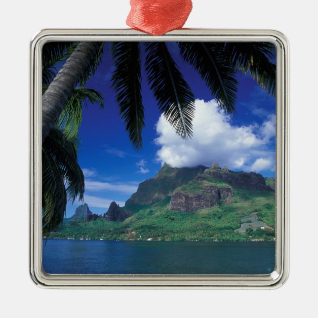 Franska Polynesien, Moorea. Cooks Bay. Grön Julgransprydnad Metall (Framsidan)