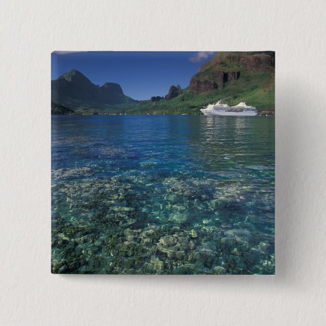 Franska Polynesien, Moorea. Cooks Bay. Kryssningsf Knapp (Framsida)
