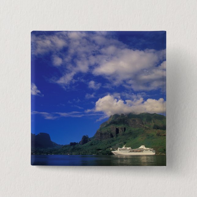 Franska Polynesien, Moorea. Cooks Bay. Kryssningsf Knapp (Framsida)