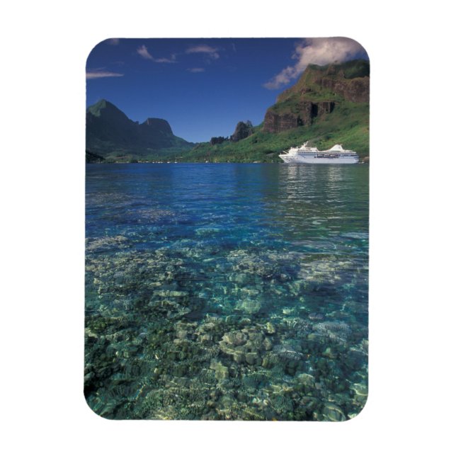 Franska Polynesien, Moorea. Cooks Bay. Kryssningsf Magnet (Vertikal)