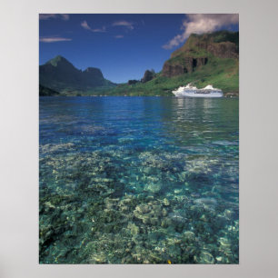 Franska Polynesien, Moorea. Cooks Bay. Kryssningsf Poster