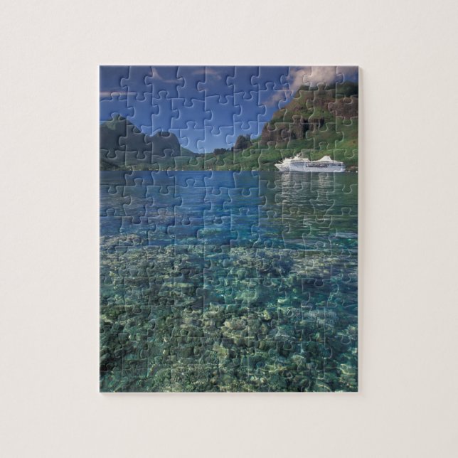 Franska Polynesien, Moorea. Cooks Bay. Kryssningsf Pussel (Vertikal)