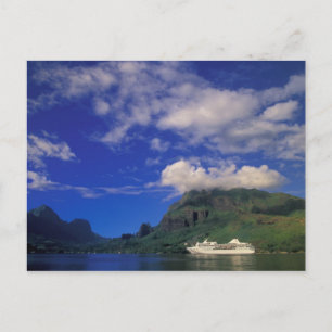 Franska Polynesien, Moorea. Cooks Bay. Kryssningsf Vykort