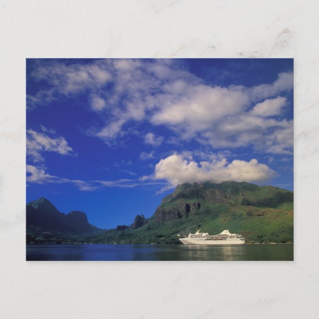 Franska Polynesien, Moorea. Cooks Bay. Kryssningsf Vykort (Framsida)