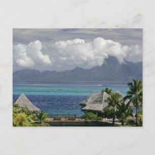 Franska Polynesien, Moorea. En vy av ön Vykort
