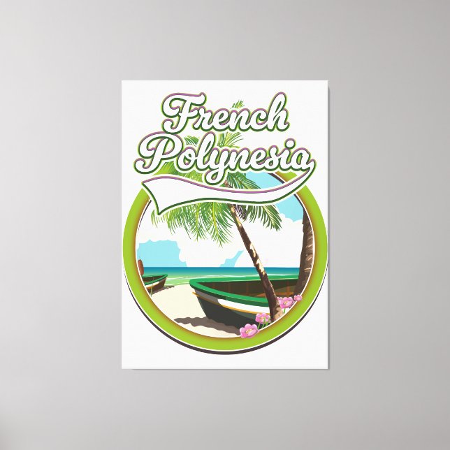 Franska Polynesien reslogotyp. Canvastryck (Framsida)