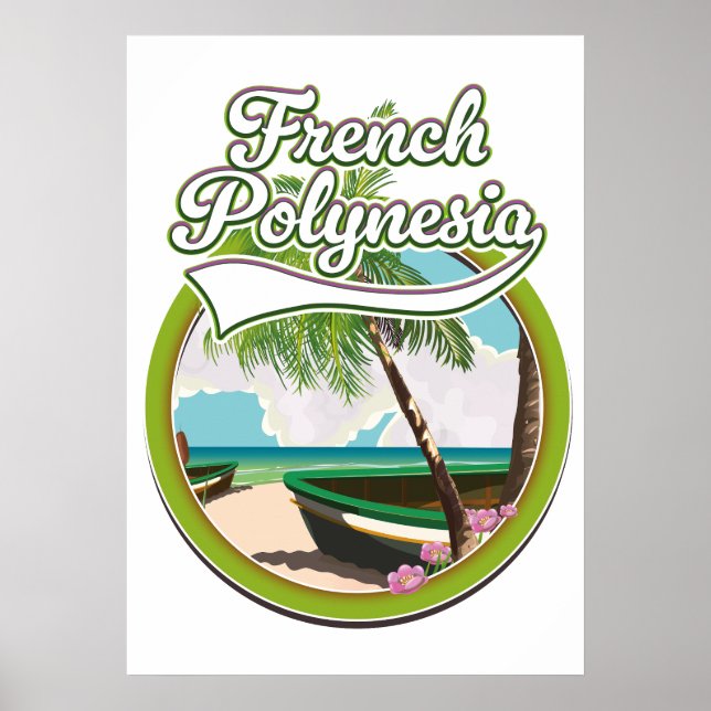 Franska Polynesien reslogotyp. Poster (Framsidan)
