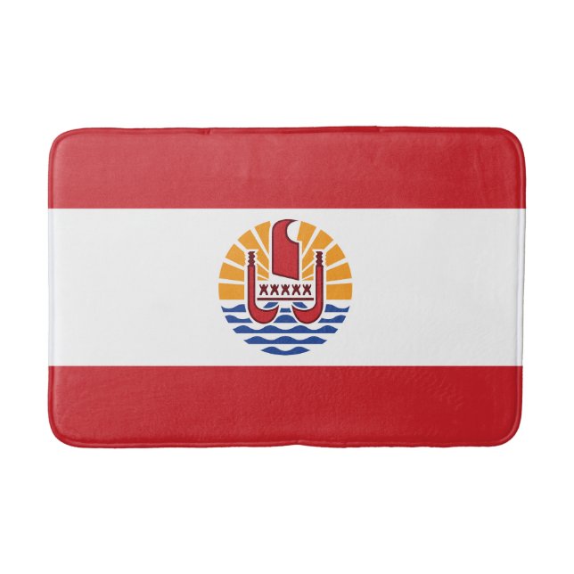 Franska Polynesiens flagga Badrumsmatta (Framsidan)