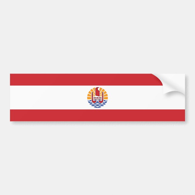 Franska Polynesiens flagga Bildekal (Framsidan)