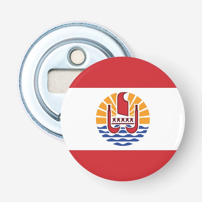 Franska Polynesiens flagga Flasköppnare (Framsidan)