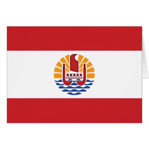 Franska Polynesiens flagga Hälsningskort