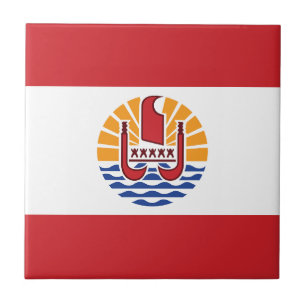 Franska Polynesiens flagga Kakelplatta