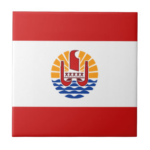 Franska Polynesiens flagga Keramisk kakel