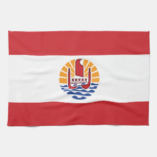 Franska Polynesiens flagga Kökshandduk